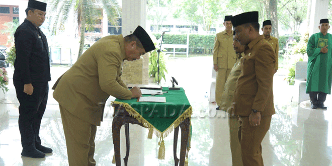 Lantik 16 Pejabat Administrator dan Pengawas, Wabup Taufik Menuntut Pertanggungjawaban