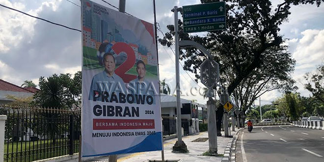 TKD Prabowo-Gibran Abaikan Larangan Pemerintah Kota Medan, Masih Pasang APK di Jalan Protokol