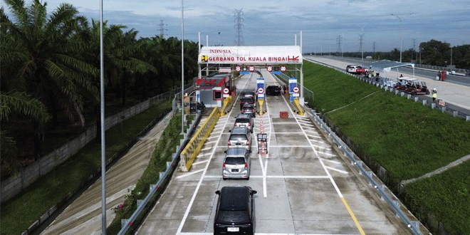 Jumlah Kendaraan Melintas di Ruas Tol Fungsional Kuala Bingai-Tanjung Pura Capai 62.000 Unit