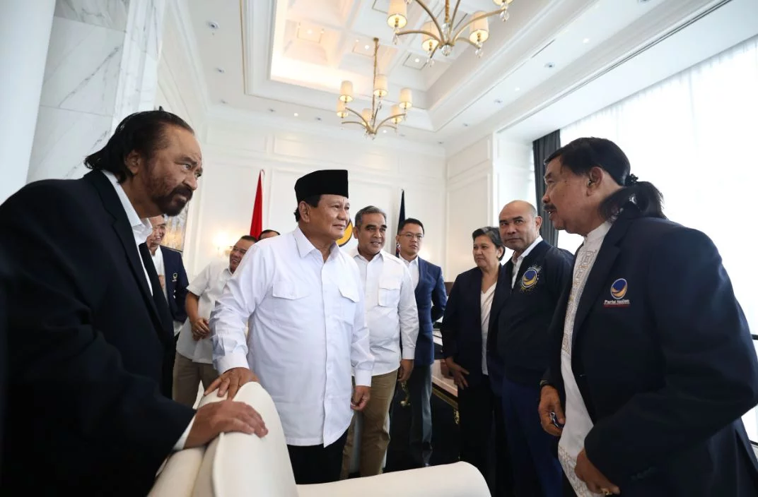 Prabowo Subianto Bertemu dengan Surya Paloh di Menara NasDem: Saya Hadir untuk Menghormati