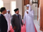 Meeting between Prabowo Subianto, Gibran Rakabuming Raka, Emir of Qatar, and Qatar PM to Discuss Cooperation and Gaza