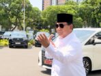 Prabowo Subianto Lightly Jogs and Strikes a Silat Pose at the Presidential Palace After Recovering from Leg Surgery